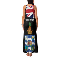 Personalised Bonaire Family Matching Tank Maxi Dress and Hawaiian Shirt Boneiru Coat of Arms