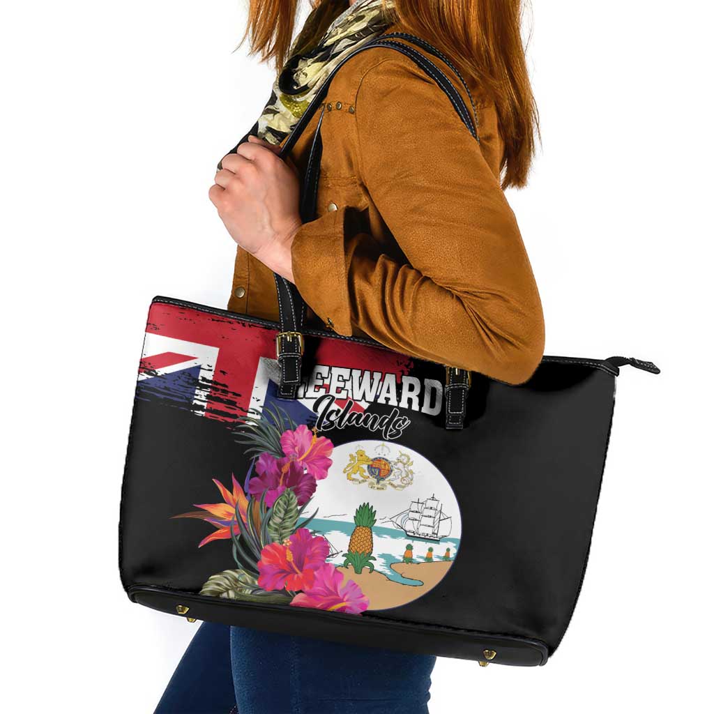 Bonaire Leather Tote Bag Boneiru Coat of Arms