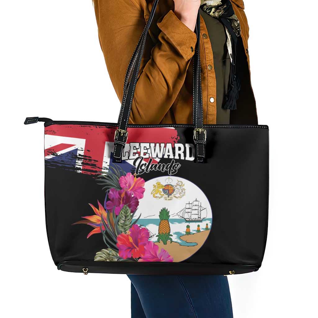 Bonaire Leather Tote Bag Boneiru Coat of Arms