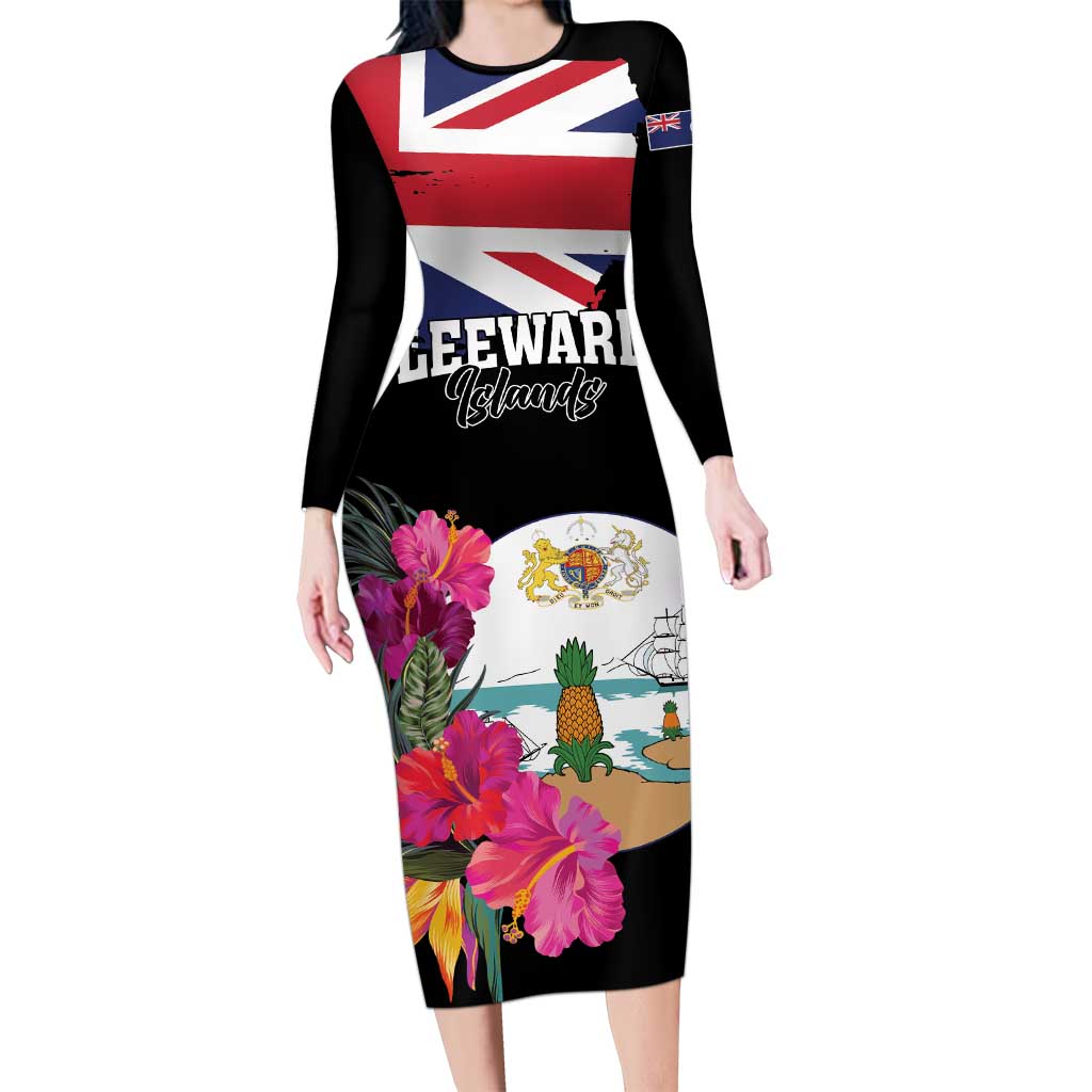 Personalised Bonaire Long Sleeve Bodycon Dress Boneiru Coat of Arms