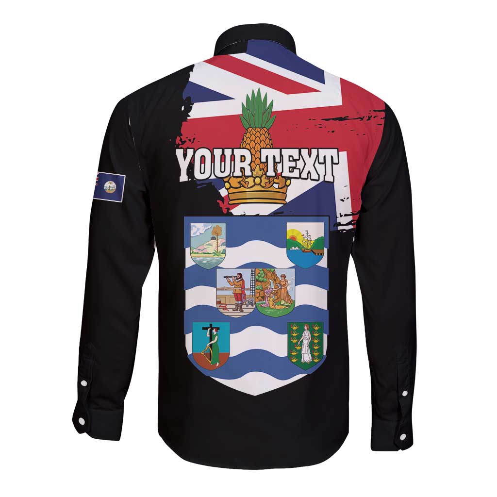 Personalised Bonaire Long Sleeve Button Shirt Boneiru Coat of Arms