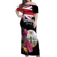 Personalised Bonaire Off Shoulder Maxi Dress Boneiru Coat of Arms