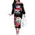 Personalised Bonaire Off The Shoulder Long Sleeve Dress Boneiru Coat of Arms