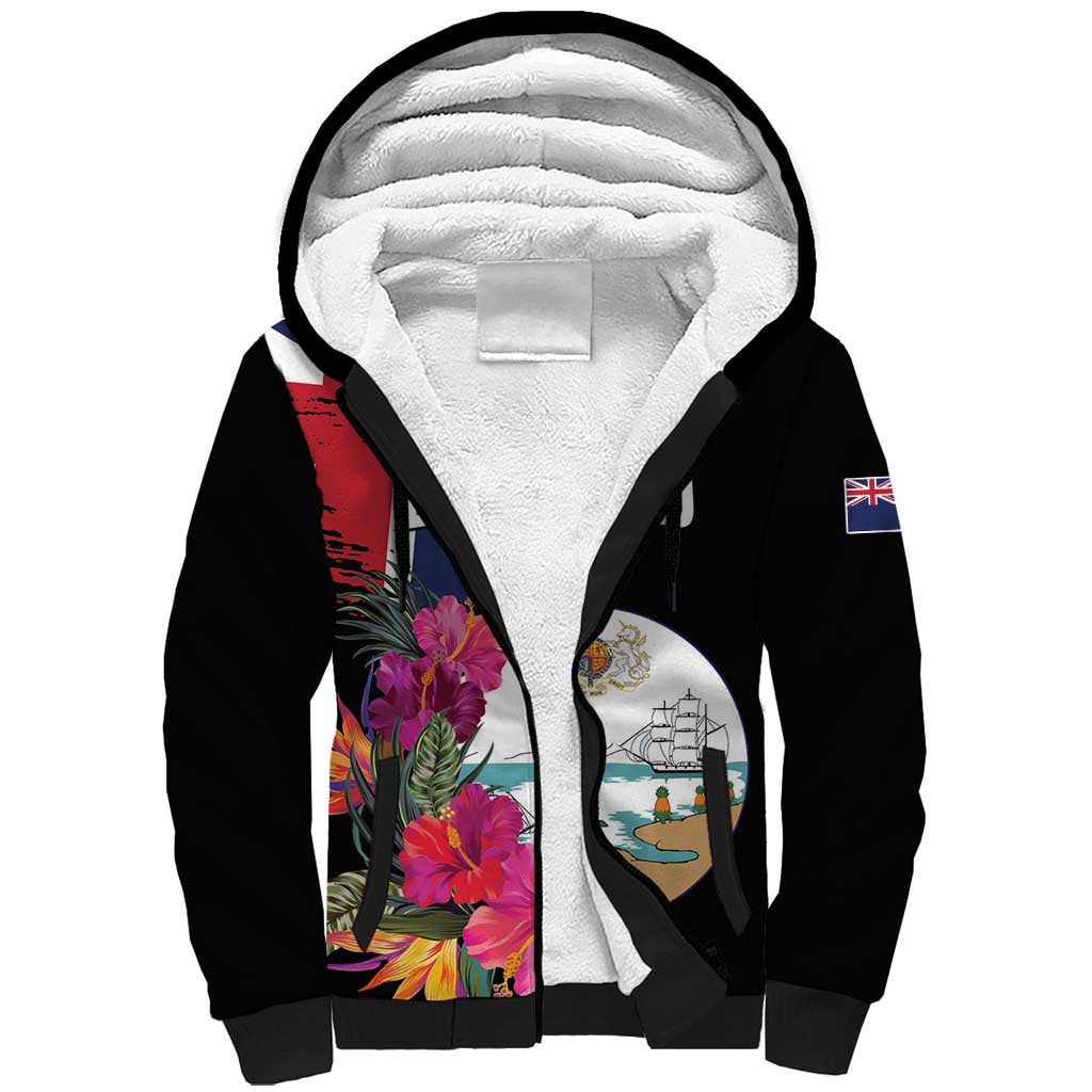 Personalised Bonaire Sherpa Hoodie Boneiru Coat of Arms