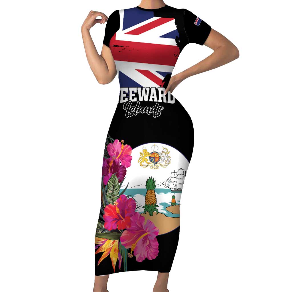 Personalised Bonaire Short Sleeve Bodycon Dress Boneiru Coat of Arms