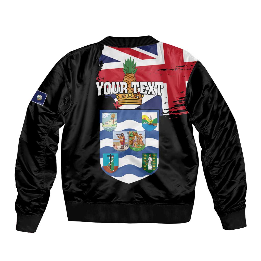 Personalised Bonaire Sleeve Zip Bomber Jacket Boneiru Coat of Arms