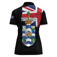 Personalised Bonaire Women Polo Shirt Boneiru Coat of Arms