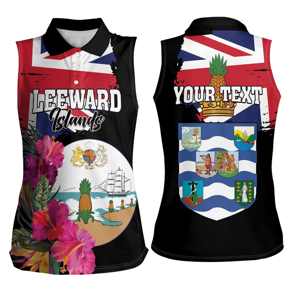 Personalised Bonaire Women Sleeveless Polo Shirt Boneiru Coat of Arms
