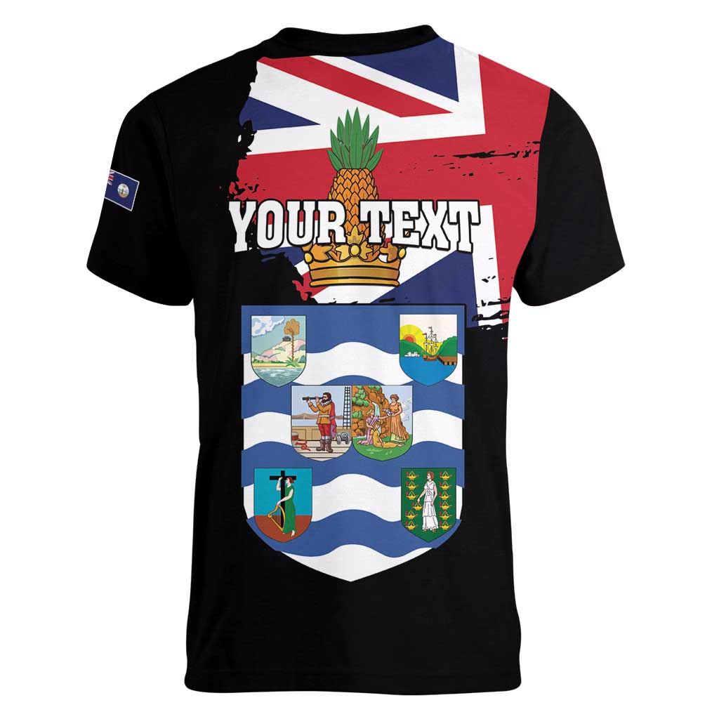 Personalised Bonaire Women V-Neck T-Shirt Boneiru Coat of Arms