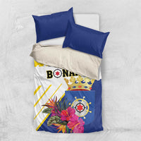 British Leeward Islands Bedding Set Tropical Flower Grunge Style