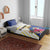 British Leeward Islands Bedding Set Tropical Flower Grunge Style