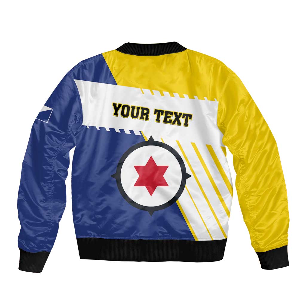 Personalised British Leeward Islands Bomber Jacket Tropical Flower Grunge Style