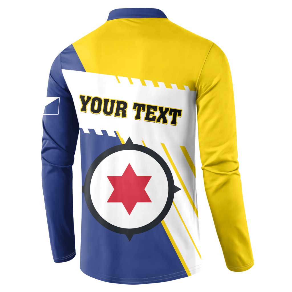 Personalised British Leeward Islands Button Sweatshirt Tropical Flower Grunge Style