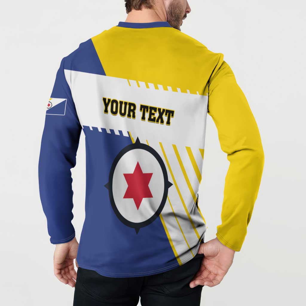 Personalised British Leeward Islands Button Sweatshirt Tropical Flower Grunge Style