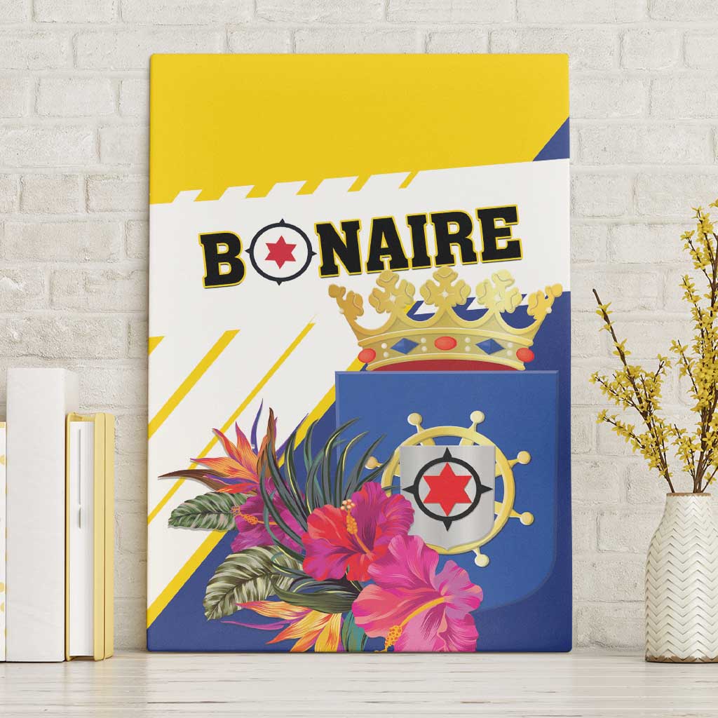 British Leeward Islands Canvas Wall Art Tropical Flower Grunge Style