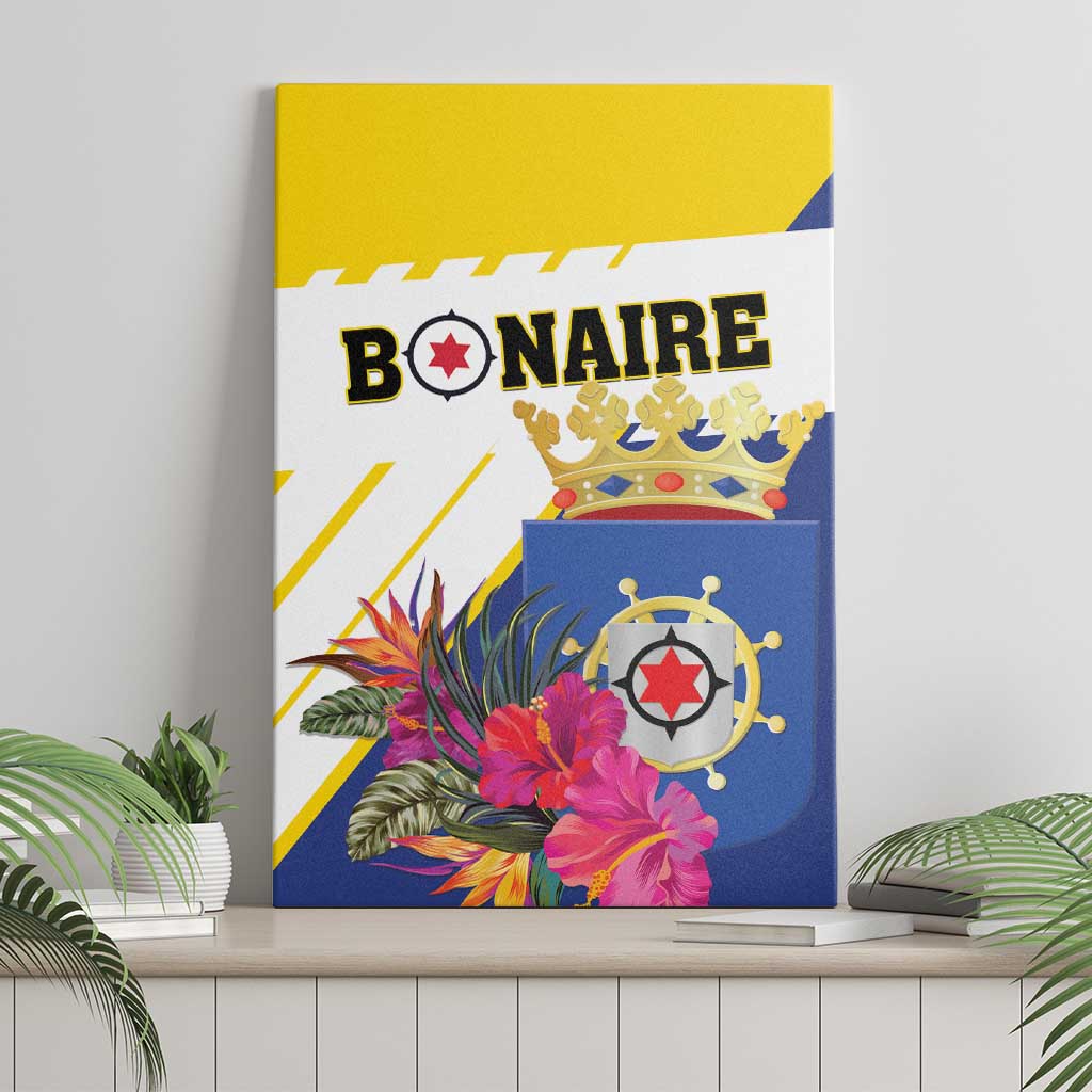 British Leeward Islands Canvas Wall Art Tropical Flower Grunge Style