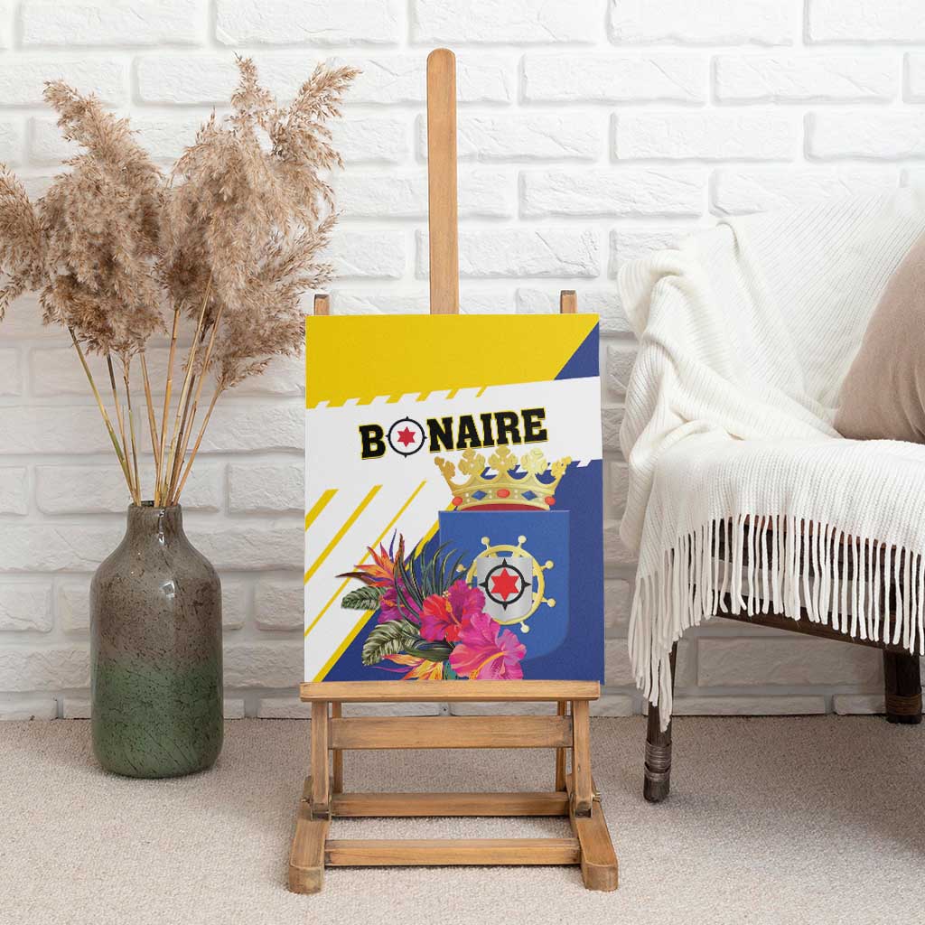 British Leeward Islands Canvas Wall Art Tropical Flower Grunge Style