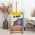 British Leeward Islands Canvas Wall Art Tropical Flower Grunge Style