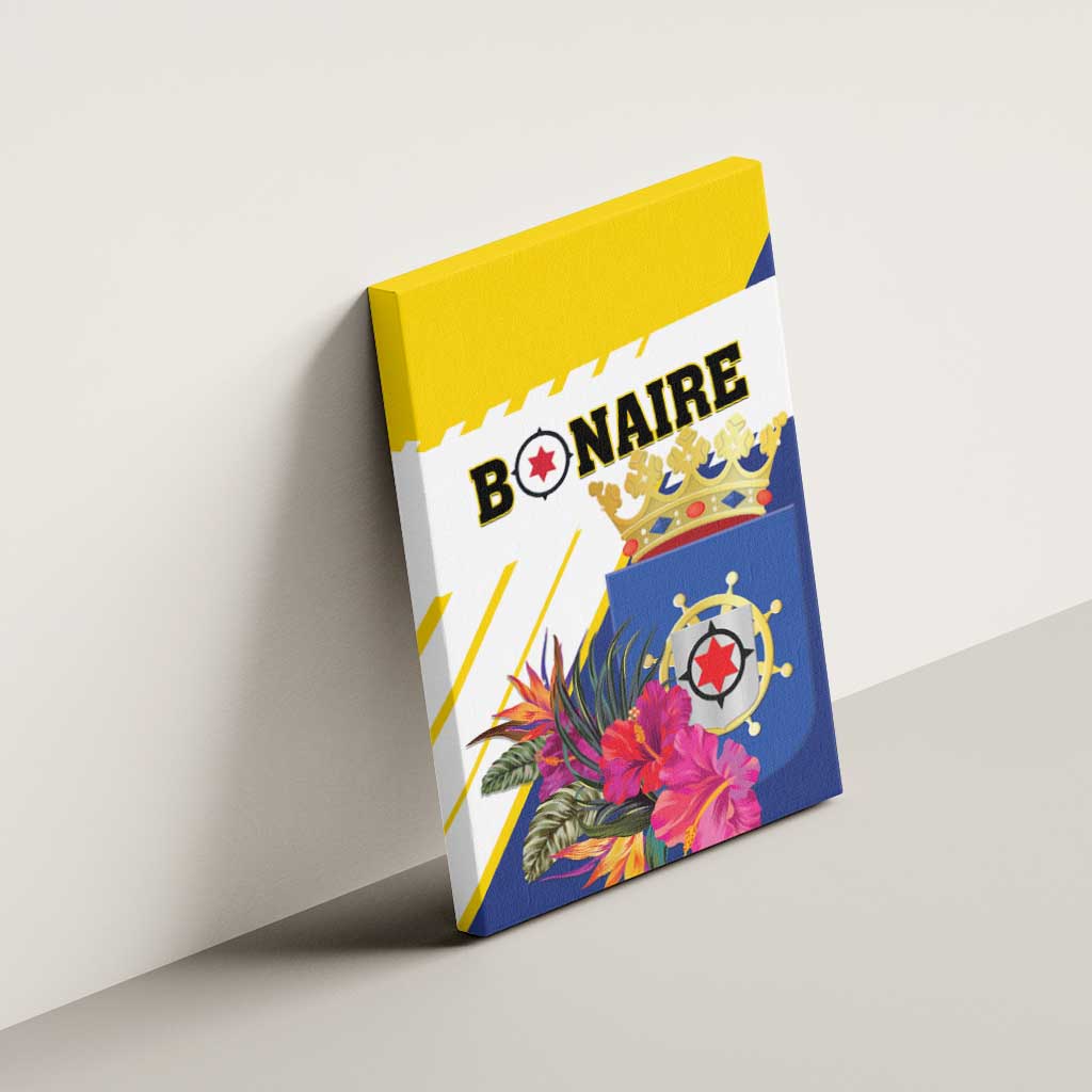 British Leeward Islands Canvas Wall Art Tropical Flower Grunge Style