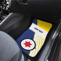 British Leeward Islands Car Mats Tropical Flower Grunge Style