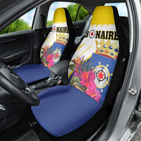 British Leeward Islands Car Seat Cover Tropical Flower Grunge Style