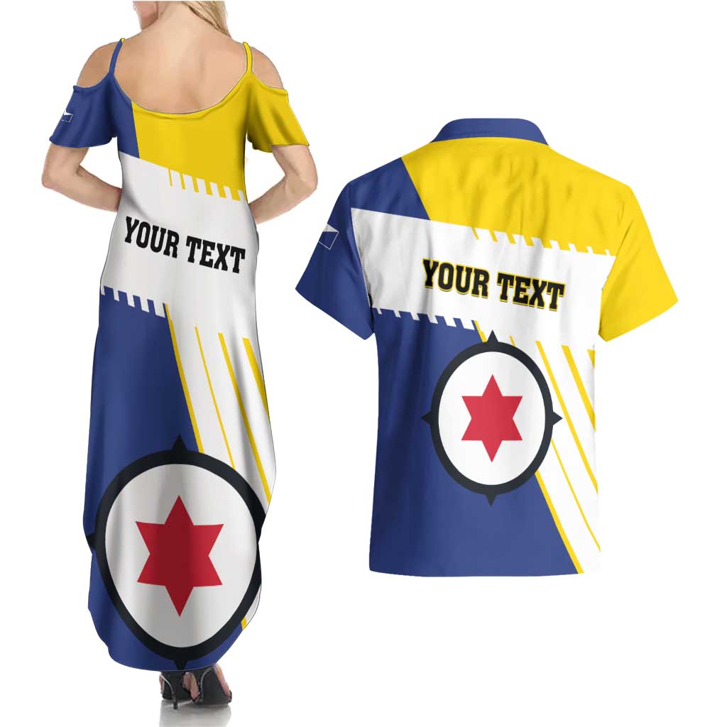 Personalised British Leeward Islands Couples Matching Summer Maxi Dress and Hawaiian Shirt Tropical Flower Grunge Style