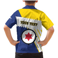 Personalised British Leeward Islands Family Matching Mermaid Dress and Hawaiian Shirt Tropical Flower Grunge Style