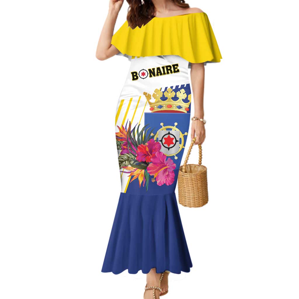 Personalised British Leeward Islands Family Matching Mermaid Dress and Hawaiian Shirt Tropical Flower Grunge Style