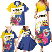 Personalised British Leeward Islands Family Matching Summer Maxi Dress and Hawaiian Shirt Tropical Flower Grunge Style