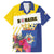 Personalised British Leeward Islands Family Matching Summer Maxi Dress and Hawaiian Shirt Tropical Flower Grunge Style