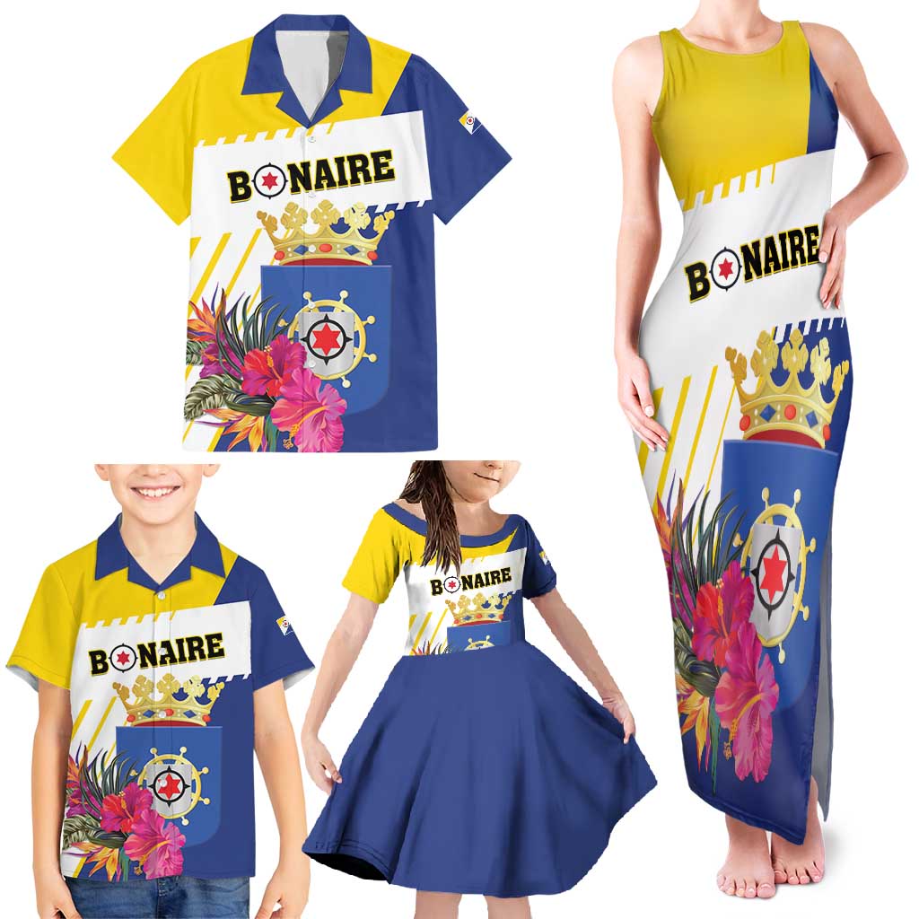 Personalised British Leeward Islands Family Matching Tank Maxi Dress and Hawaiian Shirt Tropical Flower Grunge Style