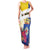 Personalised British Leeward Islands Family Matching Tank Maxi Dress and Hawaiian Shirt Tropical Flower Grunge Style
