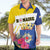 Personalised British Leeward Islands Hawaiian Shirt Tropical Flower Grunge Style