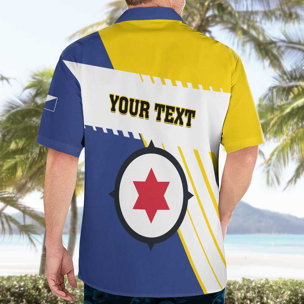 Personalised British Leeward Islands Hawaiian Shirt Tropical Flower Grunge Style