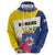 Personalised British Leeward Islands Hoodie Tropical Flower Grunge Style