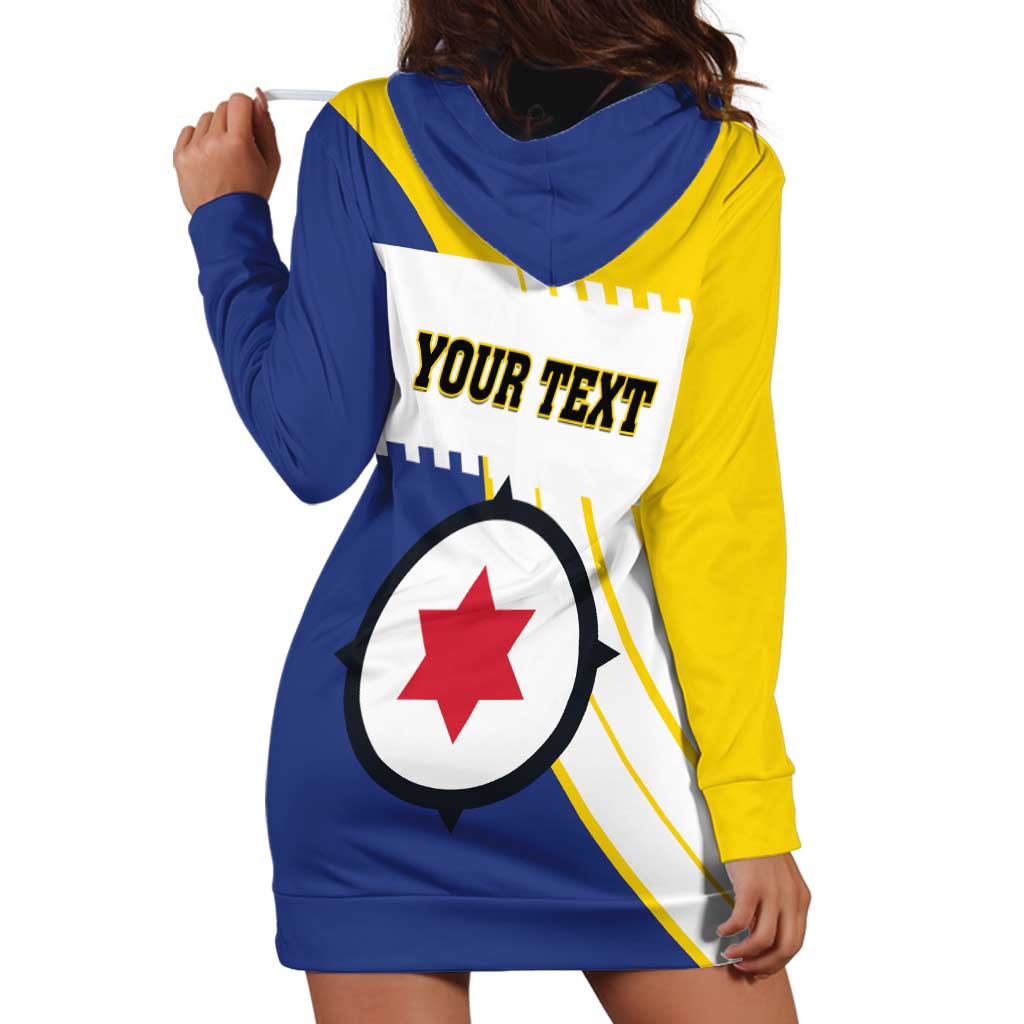 Personalised British Leeward Islands Hoodie Dress Tropical Flower Grunge Style