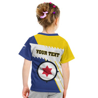 Personalised British Leeward Islands Kid T Shirt Tropical Flower Grunge Style