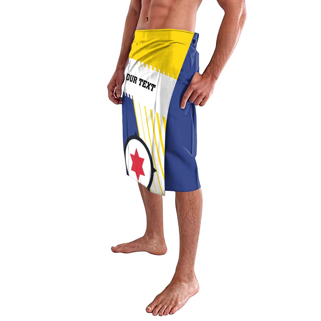 Personalised British Leeward Islands Lavalava Tropical Flower Grunge Style