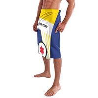 Personalised British Leeward Islands Lavalava Tropical Flower Grunge Style