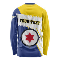 Personalised British Leeward Islands Long Sleeve Shirt Tropical Flower Grunge Style