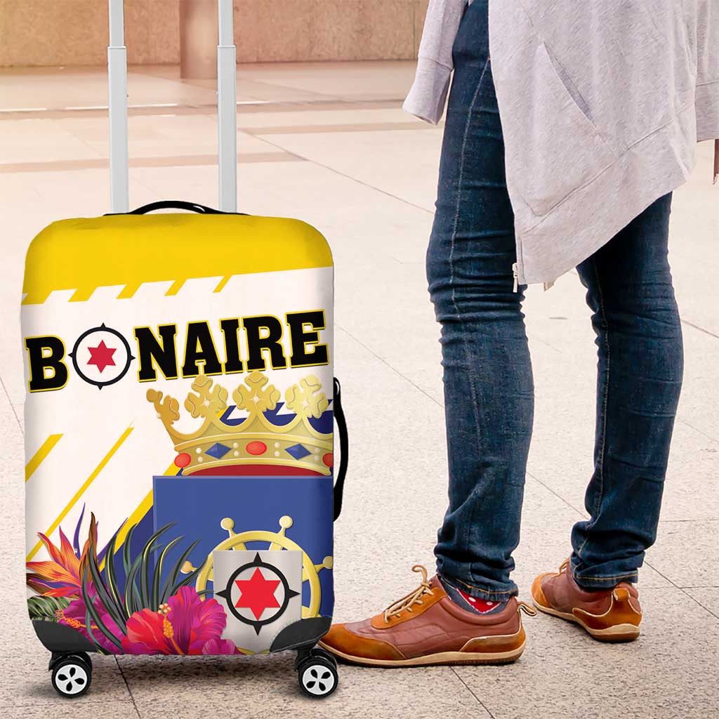 British Leeward Islands Luggage Cover Tropical Flower Grunge Style