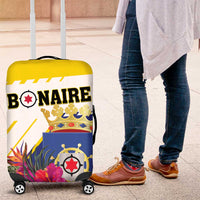 British Leeward Islands Luggage Cover Tropical Flower Grunge Style