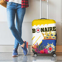 British Leeward Islands Luggage Cover Tropical Flower Grunge Style