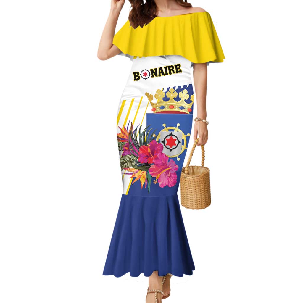 Personalised British Leeward Islands Mermaid Dress Tropical Flower Grunge Style