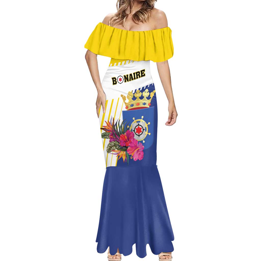 Personalised British Leeward Islands Mermaid Dress Tropical Flower Grunge Style