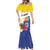 Personalised British Leeward Islands Mermaid Dress Tropical Flower Grunge Style