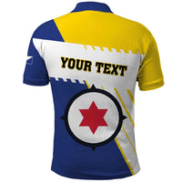 Personalised British Leeward Islands Polo Shirt Tropical Flower Grunge Style