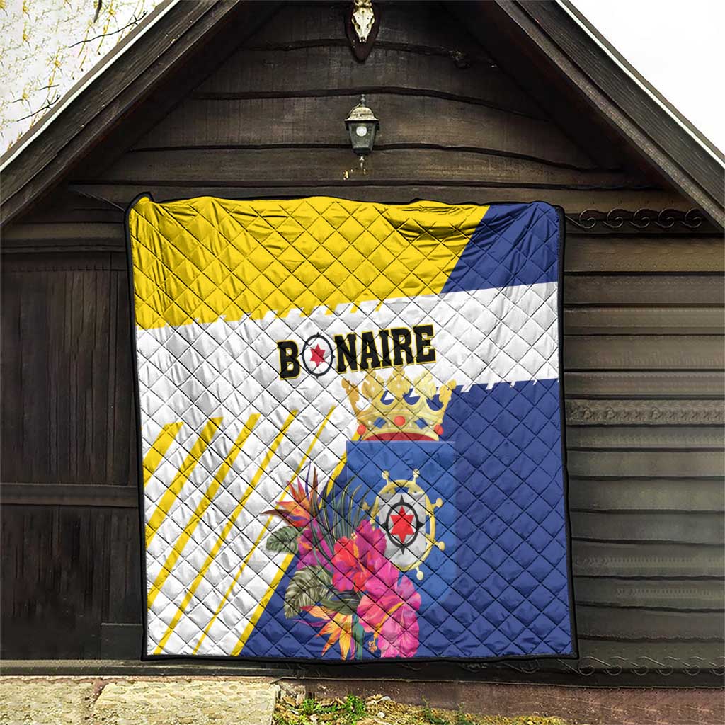 British Leeward Islands Quilt Tropical Flower Grunge Style