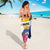 British Leeward Islands Sarong Tropical Flower Grunge Style