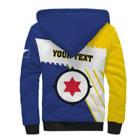 Personalised British Leeward Islands Sherpa Hoodie Tropical Flower Grunge Style